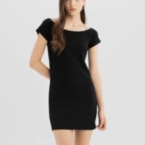 ❤️3X20 DEREK HEART Women Black Bodycon Mini Dress | L